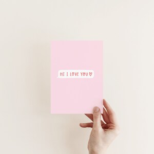 Salut je t’aime Carte / Petit ami Mari / Petite amie Femme / Carte de la Saint-Valentin Saint-Valentin TikTok / Royaume-Uni