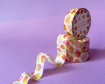 Strawberry Washi Tape / UK / Cowboy / Bujo / Cute / Fun / Paper Tape Masking Tape