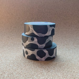 Kuh Print Washi Tape / UK / Moo / Bujo / Cowboy Cowgirl / Süß / Spaß / Papierband Masking Tape Schwarz und Weiß