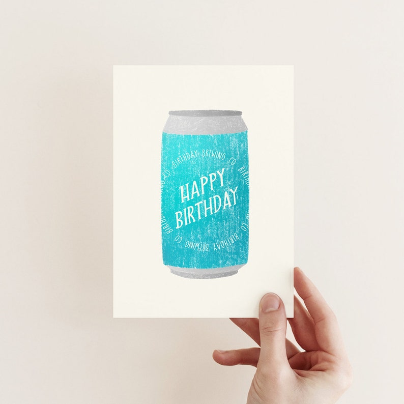 Birthday Beer Card // Craft Beer // Birthday // IPA // Lager // Dad Husband Brother image 1