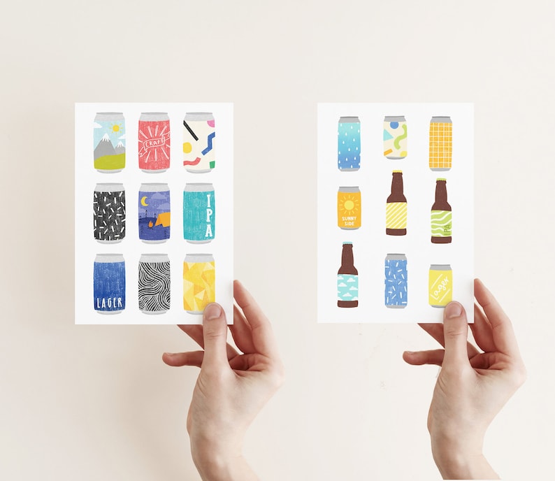 Beer Card // Craft Beer Card // Birthday // Anniversary // Thank You // IPA // Lager // Dad Husband Brother image 1