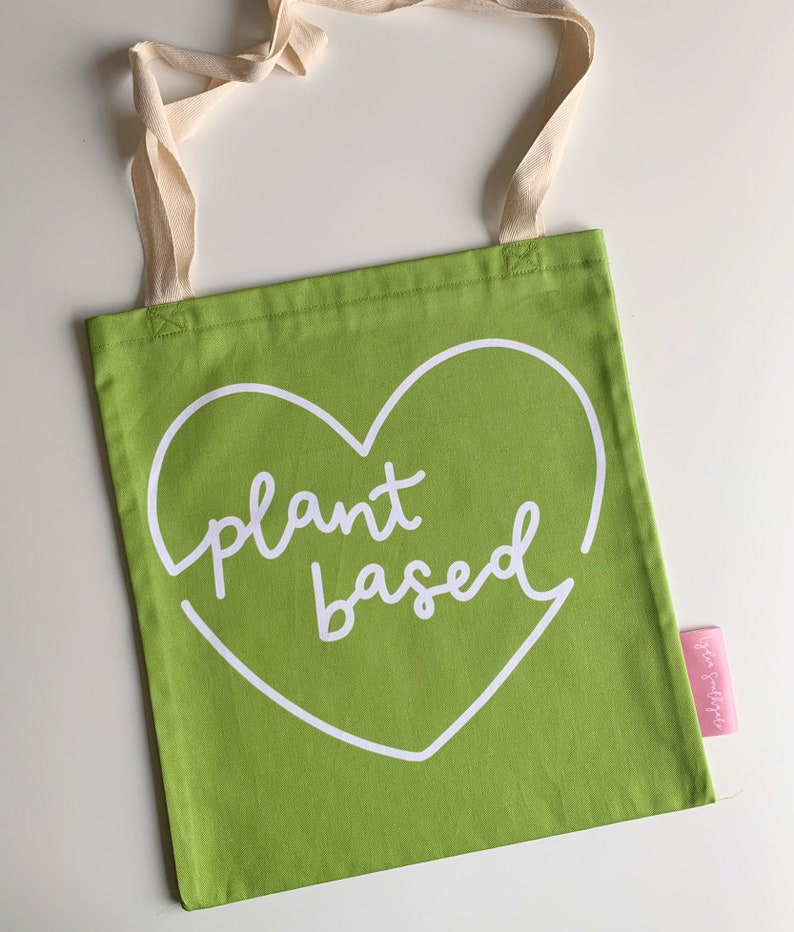 Plant Based Vegan Tote Bag Reusable Bag Shopping Bag