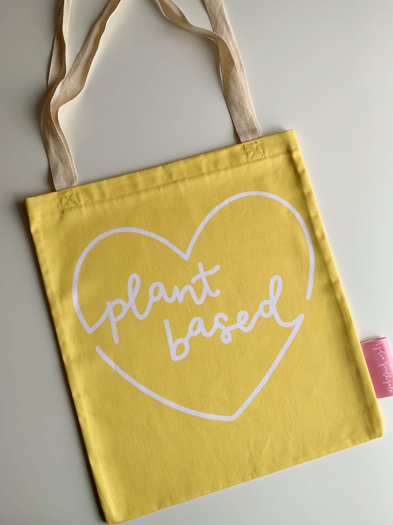 Plant Based Vegan Tote Bag Reusable Bag Shopping Bag