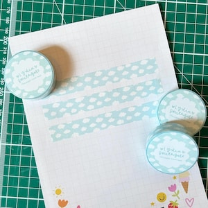 Wolken Washi Tape / Bunt / Bunt / Pastell / Bunt / Bunt