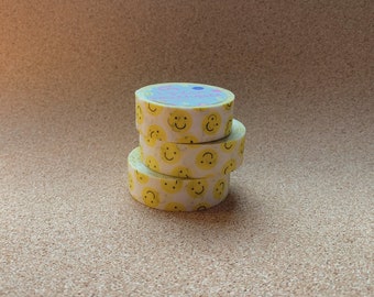 Smiley Faces Washi Tape / UK / Smiles / Bujo / Cute / Fun / Paper Tape Masking Tape