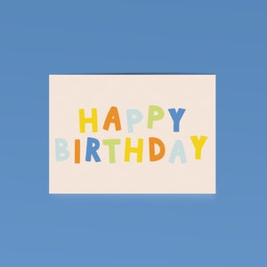 Bunte Happy Birthday Karte // Geburtstagskarte für Ihn/Vater/Bruder/Ehemann/Freund/Sohn