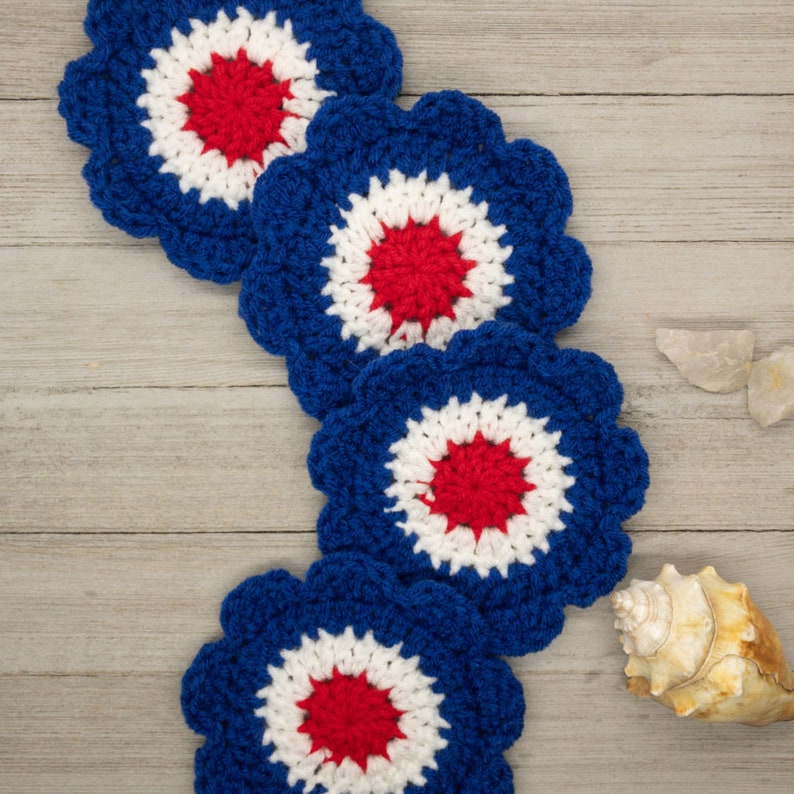 Flower Coaster Beginner Crochet Pattern, Beginner Crochet Pattern, Easy Crochet Pattern, Quick Crochet Pattern image 9