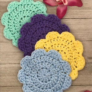 Flower Coaster Beginner Crochet Pattern, Beginner Crochet Pattern, Easy Crochet Pattern, Quick Crochet Pattern image 3