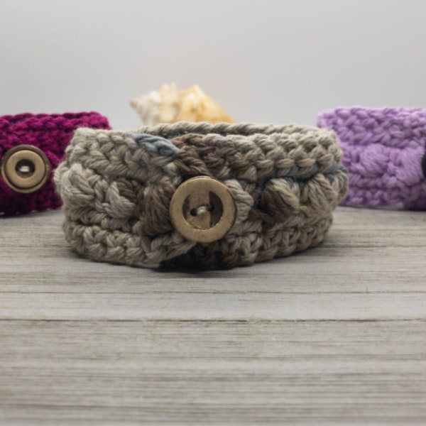 Easy Bracelet Crochet Pattern, Beginner Crochet Pattern, Easy Cuff Crochet Pattern, Easy Anklet Crochet Pattern