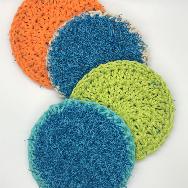 Two Sided Dish Scrubby Crochet Pattern Beginner Dish Scrubby Etsy