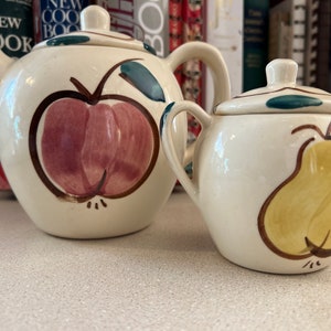 Cerámica vintage de pera de manzana Purinton
