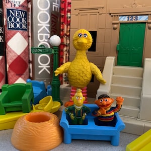 Vintage Sesame Street Child Guidance CBS Toy Set, 12 Pieces and Replacement Pieces