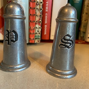 Vintage Wilton Pewterex Salt and Pepper Shakers