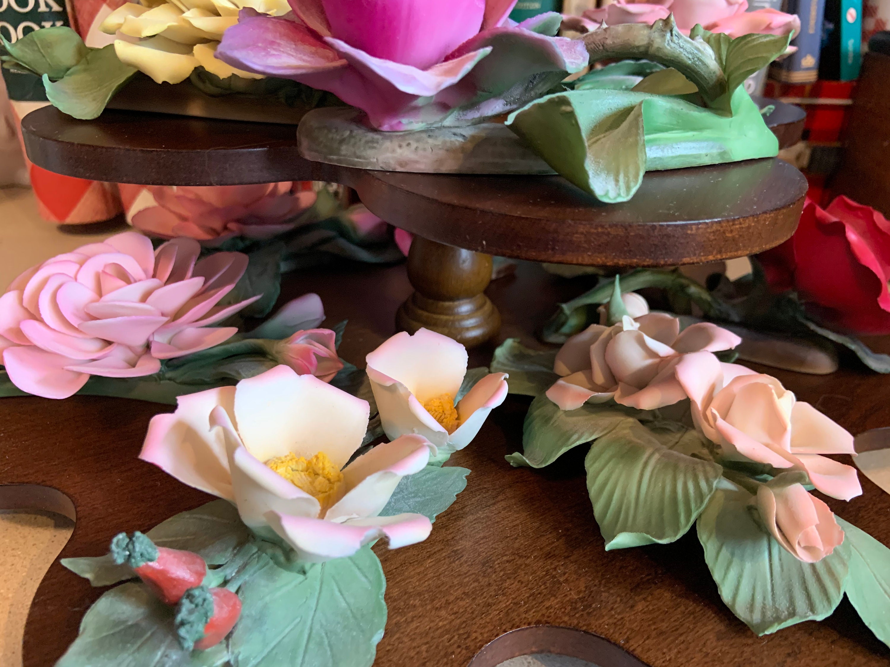 オブジェ　FRANKLIN MINT 薔薇Porcellane オブジェ FRANKLIN MINT 薔薇Porcellane