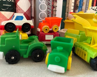 Vintage Fisher Price Lift & Load, Little Riders, Dump Trucker, Chunky Little People Car, Semi Truck, Flip Track GeoTrax