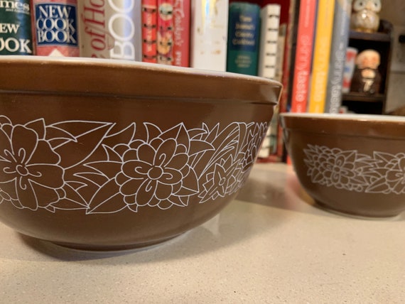 ヴィンテージ ウッドランド ブラウン、パイレックス 入れ子式