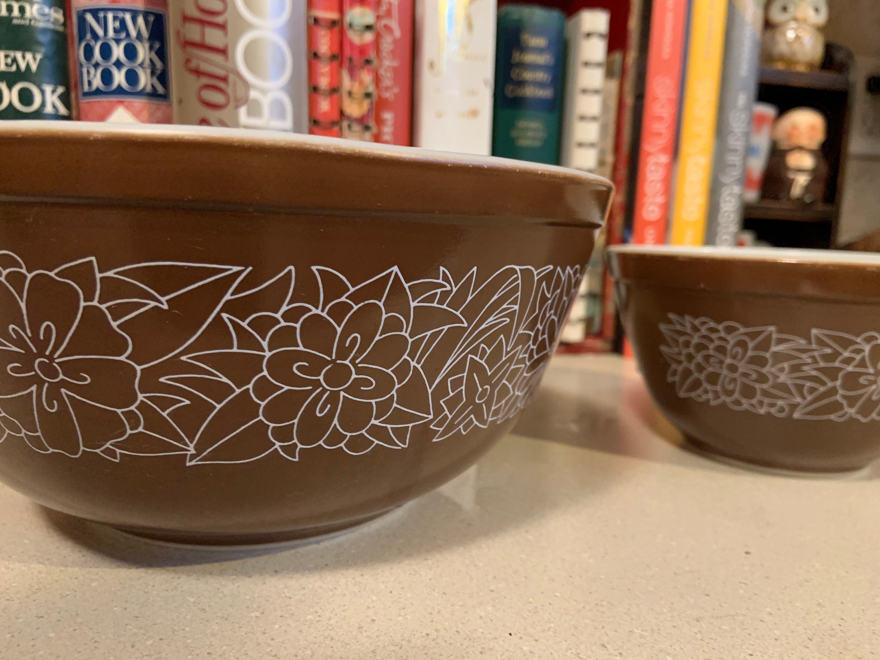 ヴィンテージ ウッドランド ブラウン、パイレックス 入れ子式