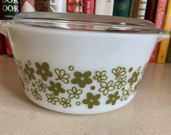 Vintage Pyrex Spring Blossom Bake Serve Store Casserole Dish