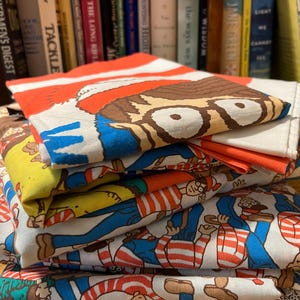 Vintage Springs Industry Where&#39;s Waldo or Where&#39;s Wilma Twin Sheet Set- 6 pieces