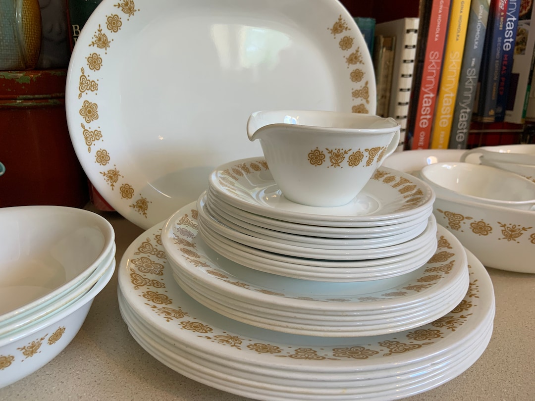 Corelle Dinner Set Gold Corelle Dishes Vintage Corelle Butterfly