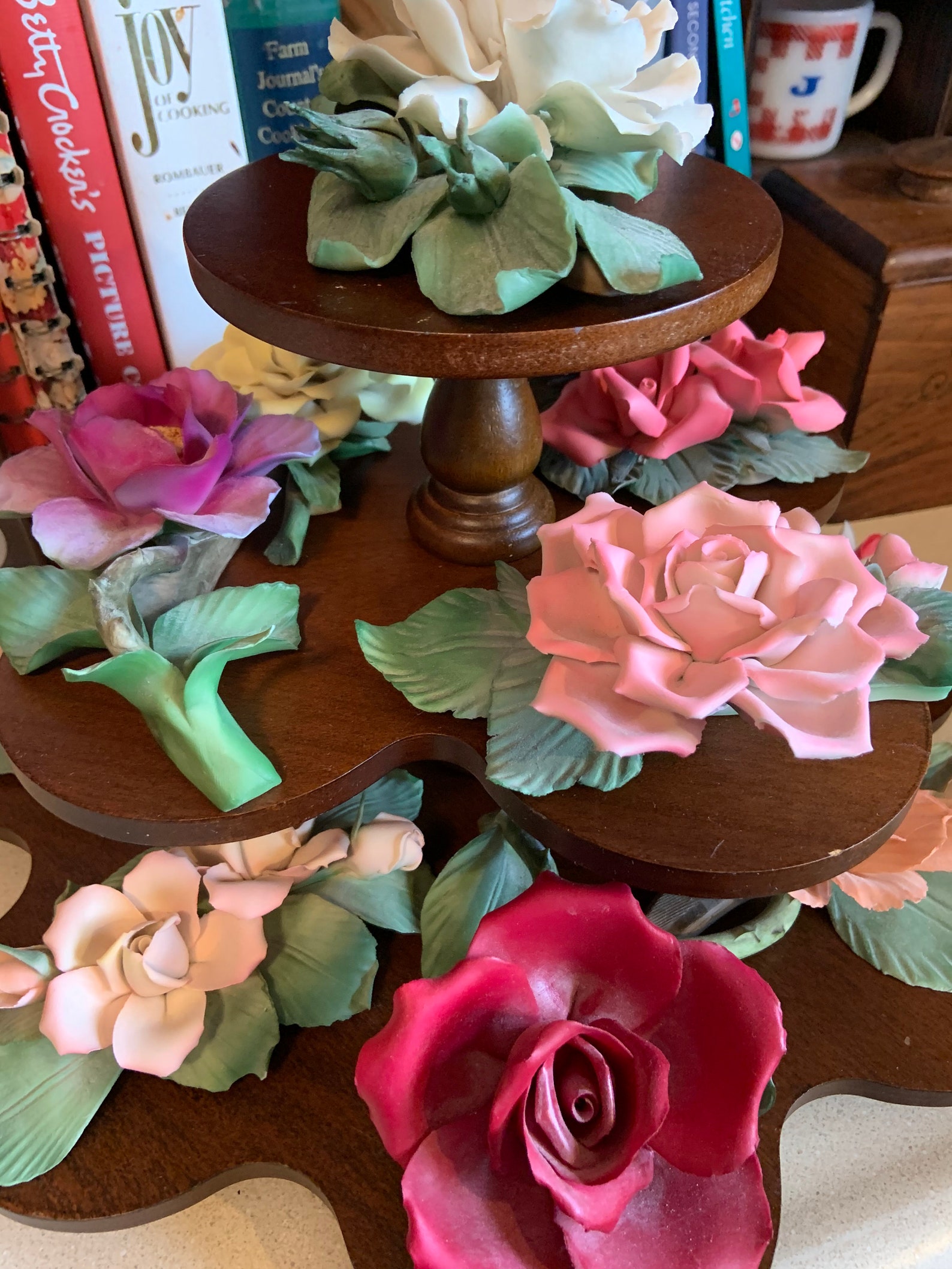 Vintage Franklin Mint Rose Collection, 12 Capodimonte Porcellane ...