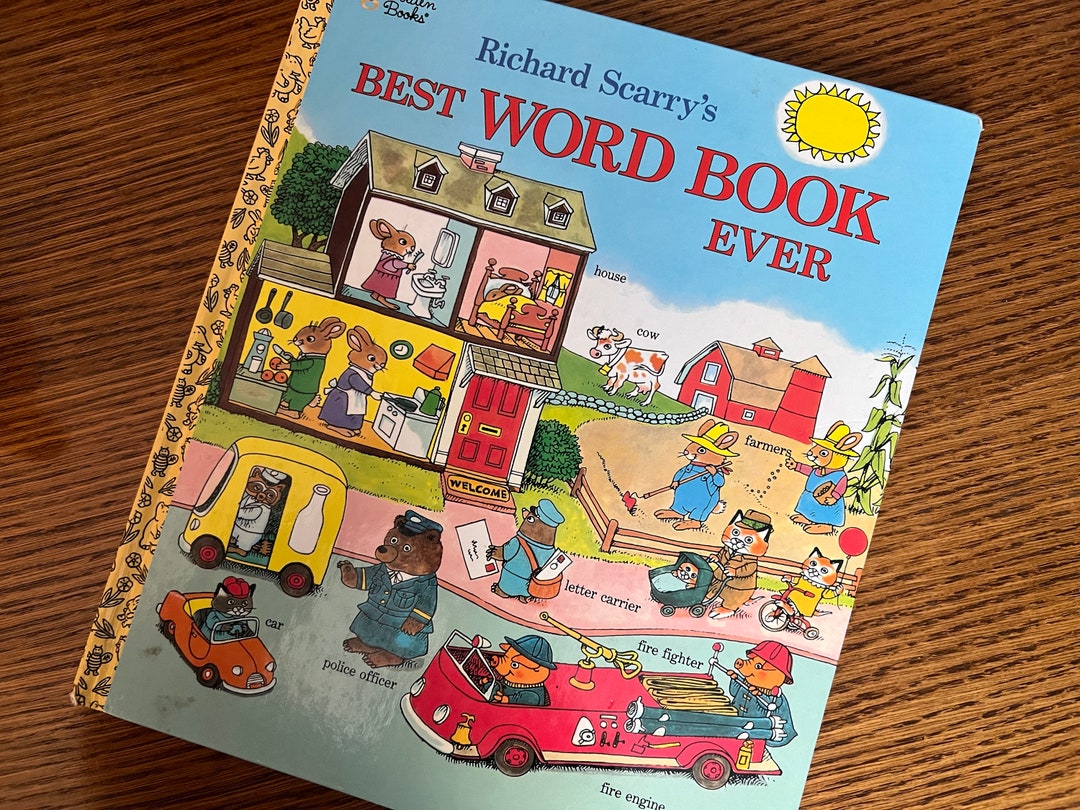 Golden Books Vintage Richard Scarry's Best Word Book Ever - Etsy