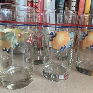 Vintage Corelle Coordinates, Abundance water glasses, set of six