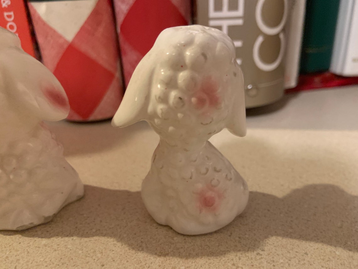 Vintage Salt and Pepper Shakers Lamb Made in Japan Etsy UK