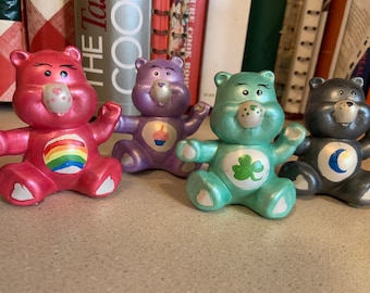 Vintage Care Bears Figurine in ceramica