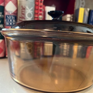 Vintage Corning Amber Visionware 5L with lid