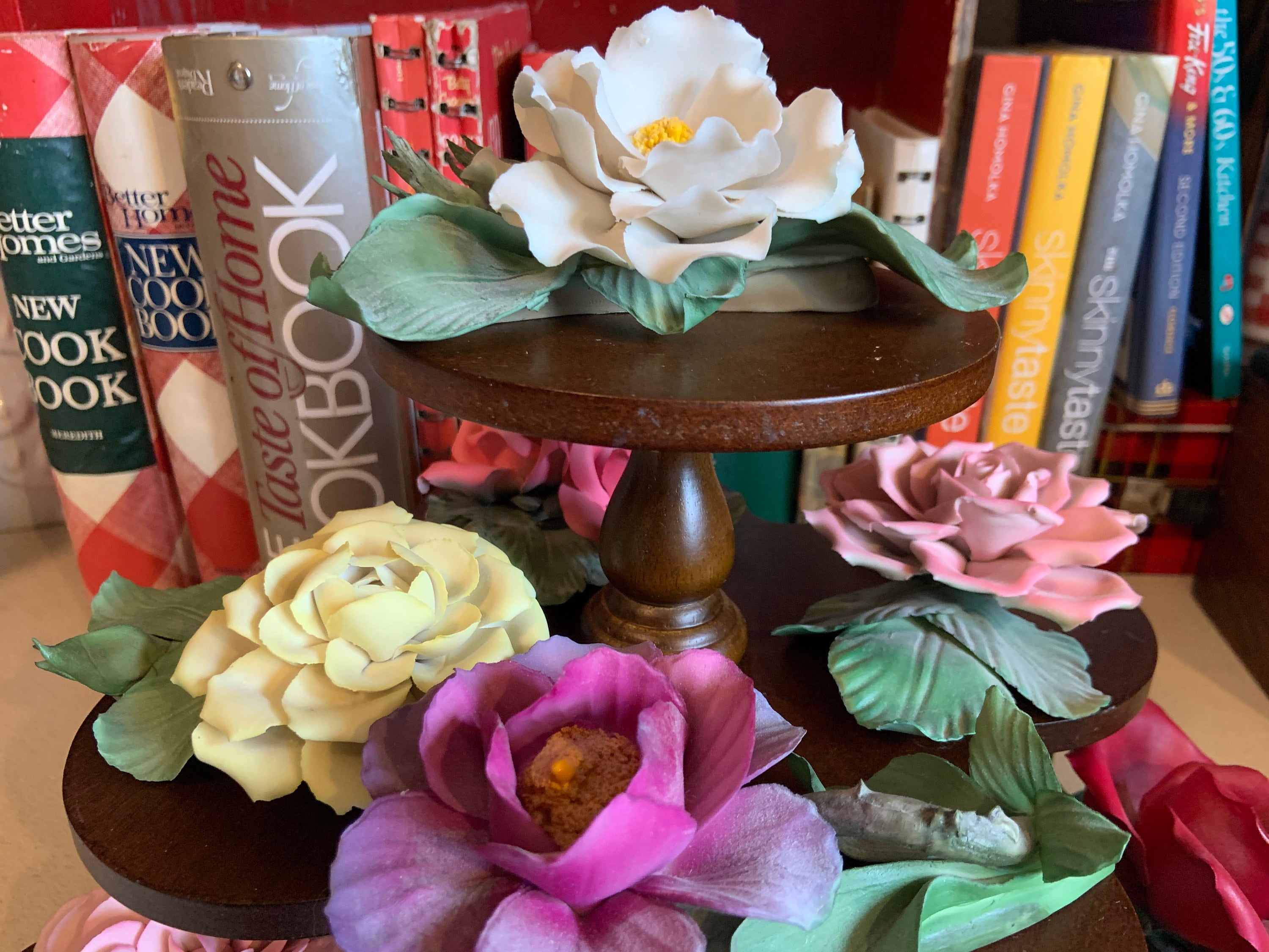 オブジェ　FRANKLIN MINT 薔薇Porcellane Vintage Franklin Mint Rose Collection, 12 Capodimonte