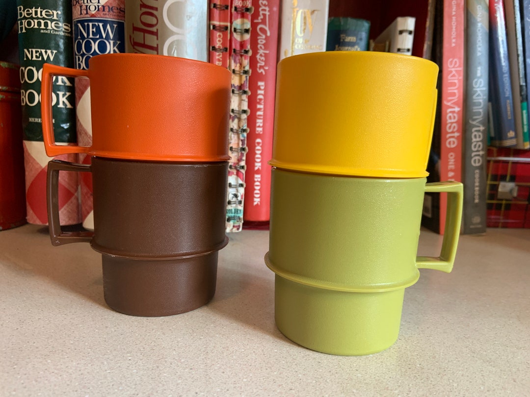 Vintage - Tupperware Measuring Cups Set of 4 - Orange | eBay