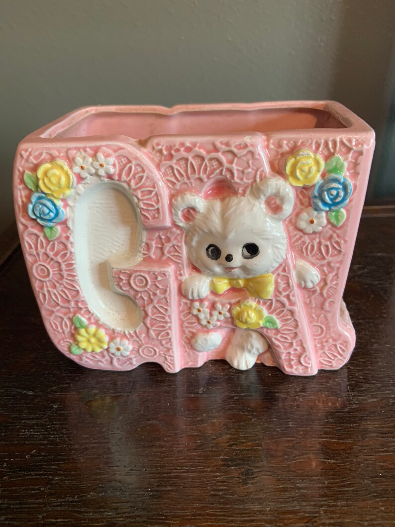 Vintage Lefton Baby Planter | Etsy Very Nice, Vintage, Lefton, Pink