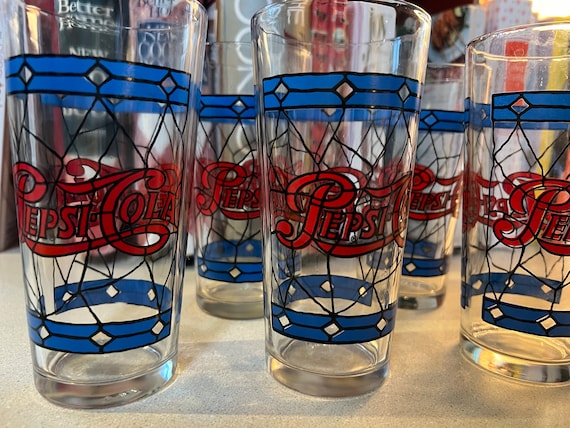 Vintage Pepsi Glasses Set of 5 - Etsy