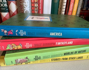 【ビンテージ】Wonderful World of Walt Disney Disney Vintage Book Set the Wonderful Worlds of Walt Disney