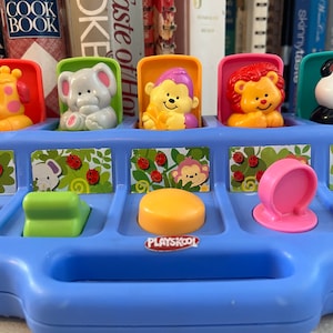 Vintage Playskool Busy Basic Safari Poppin Pals