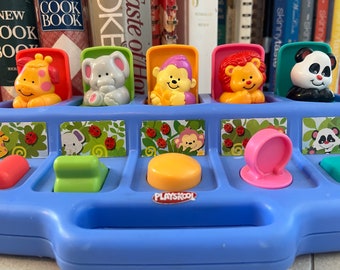 Vintage Playskool Busy Basic Safari Poppin Pals