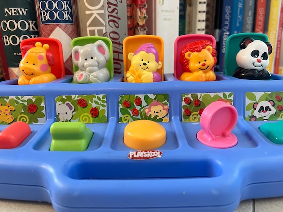 Vintage Playskool Busy Basic Safari Poppin Pals Etsy