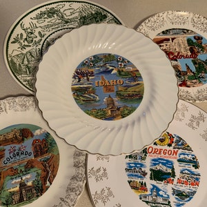 Vintage Souvenir State Plates of the West