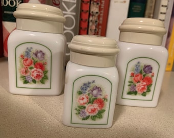 Vintage Avon Country Garden Jars, set of 3