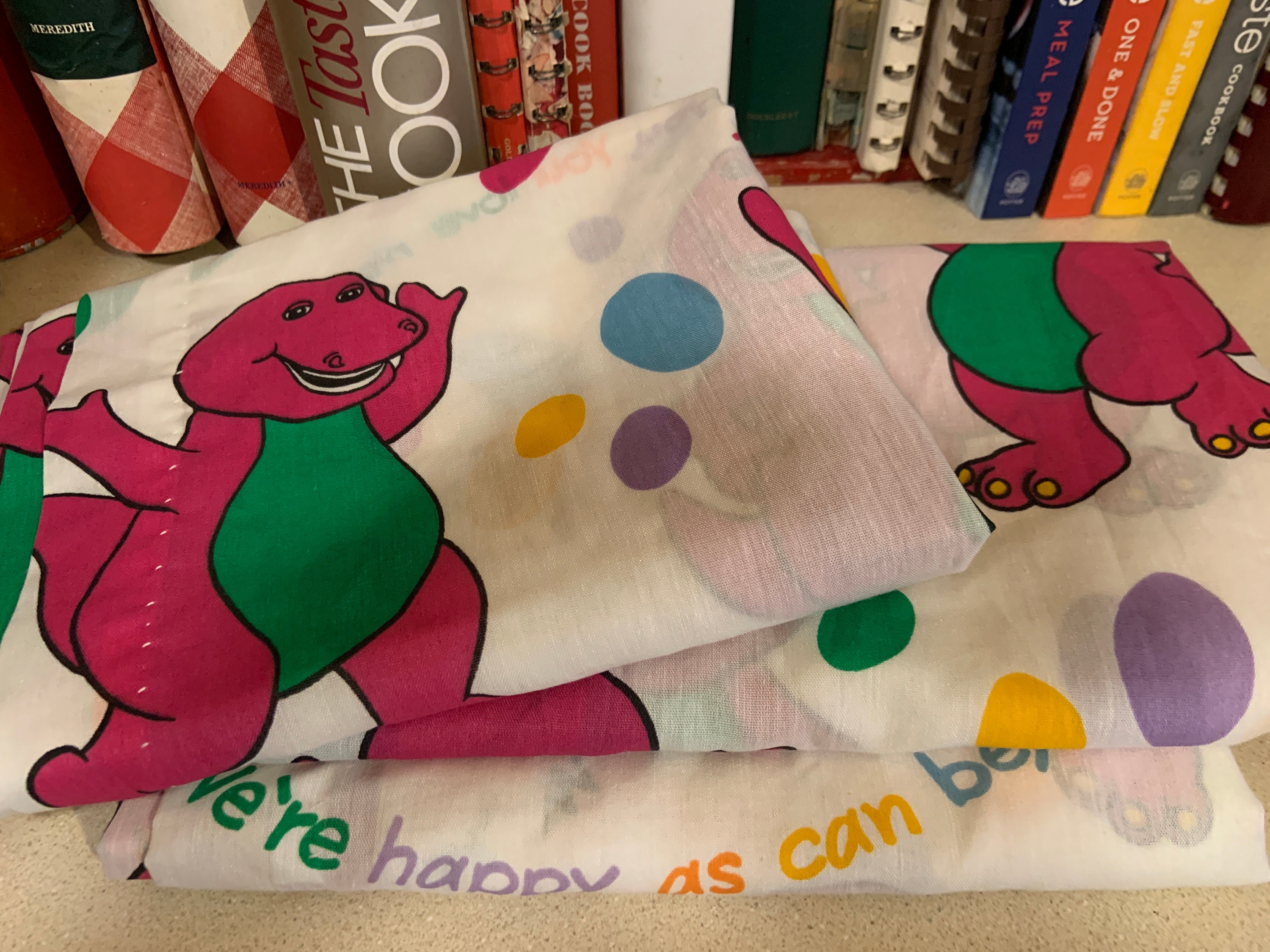 Couverture Personnalisée Barney Le Dinosaure – Polaire Et Sherpa – Enfant