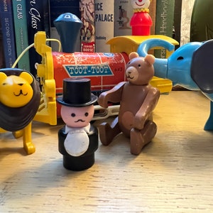 Vintage Fisher Price Little People Circus Train Little People, Animals, and Train
