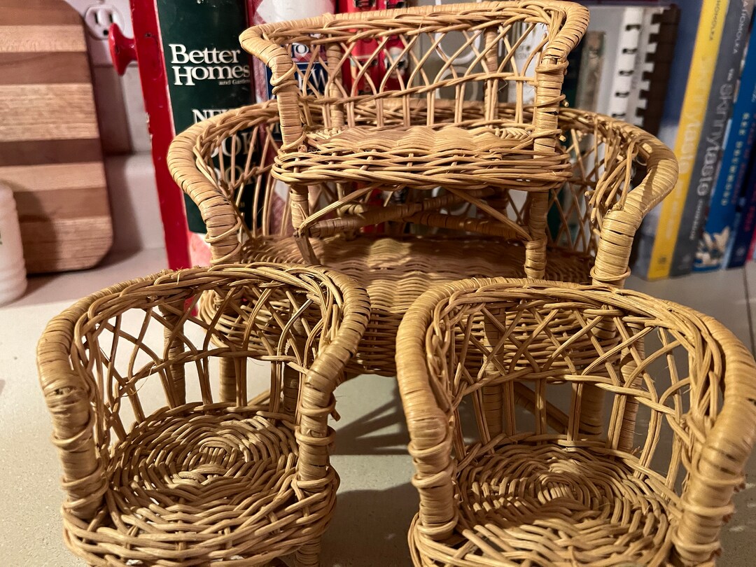 Vintage Wicker Barbie Doll Furniture - Etsy