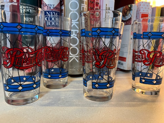 Vintage Pepsi Glasses Set of 5 - Etsy