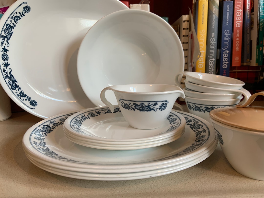 Blue vintage dishes sale