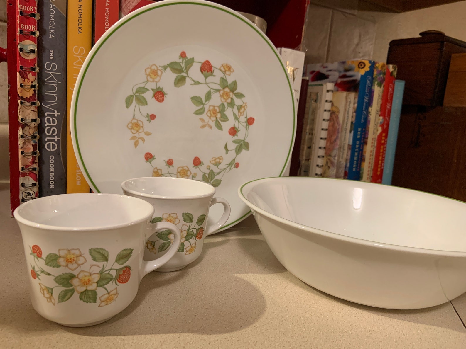 Vintage Corelle Strawberry Sunday5 piece collection Etsy