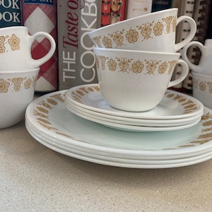 Vintage Corelle Butterfly Gold Dinnerware Collection