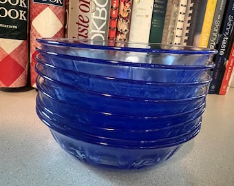 Vintage Avon American Royal Blue Dinnerware Collection Bowls set of 8