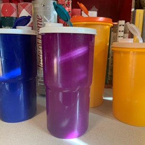 Vintage Tupperware Handolier  Containers and Thirstquake Tumblers- sold separtely