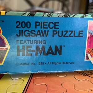 Vintage Golden 200 Piece Puzzle Master of The Universe HE-MAN image 9